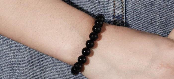 Black Onyx Beaded Bracelet — Strength, Protection & Style