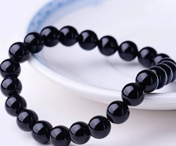 Black Onyx Beaded Bracelet — Strength, Protection & Style