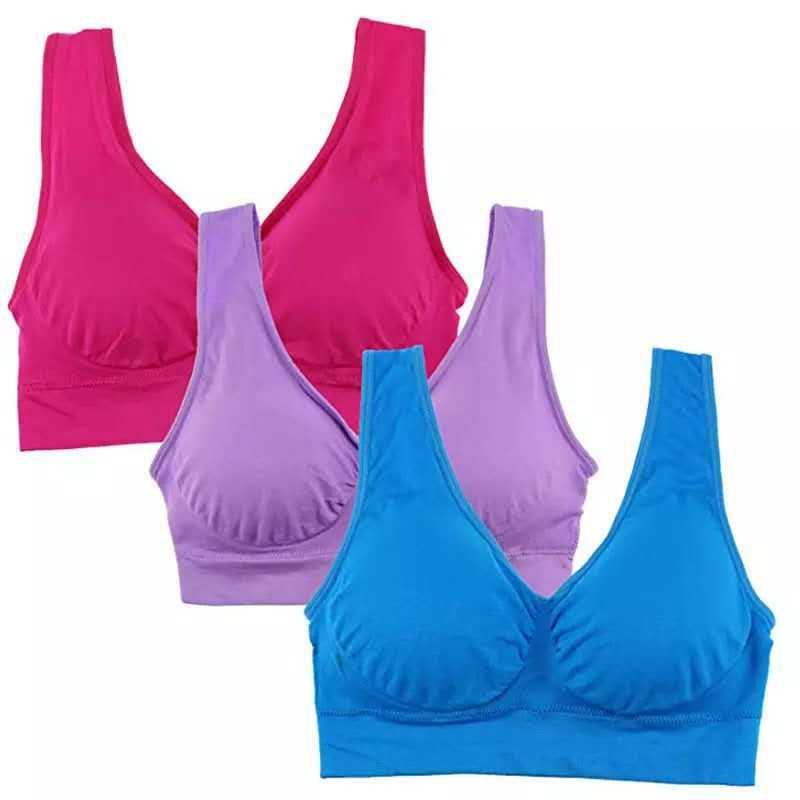 Women Yoga Tank Tops Sports Bra Workout Fitness Running Crop Top