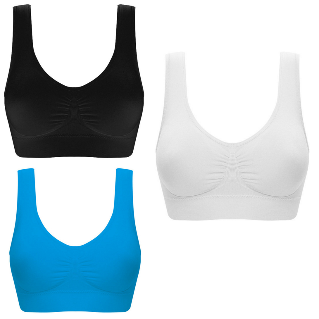 Women Yoga Tank Tops Sports Bra Workout Fitness Running Crop Top
