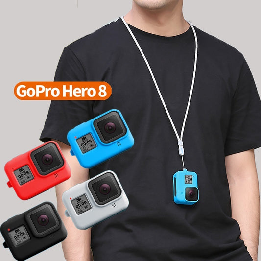 GoPro Hero8 Black Protective Silicone Sleeve with Lanyard - Accessories
