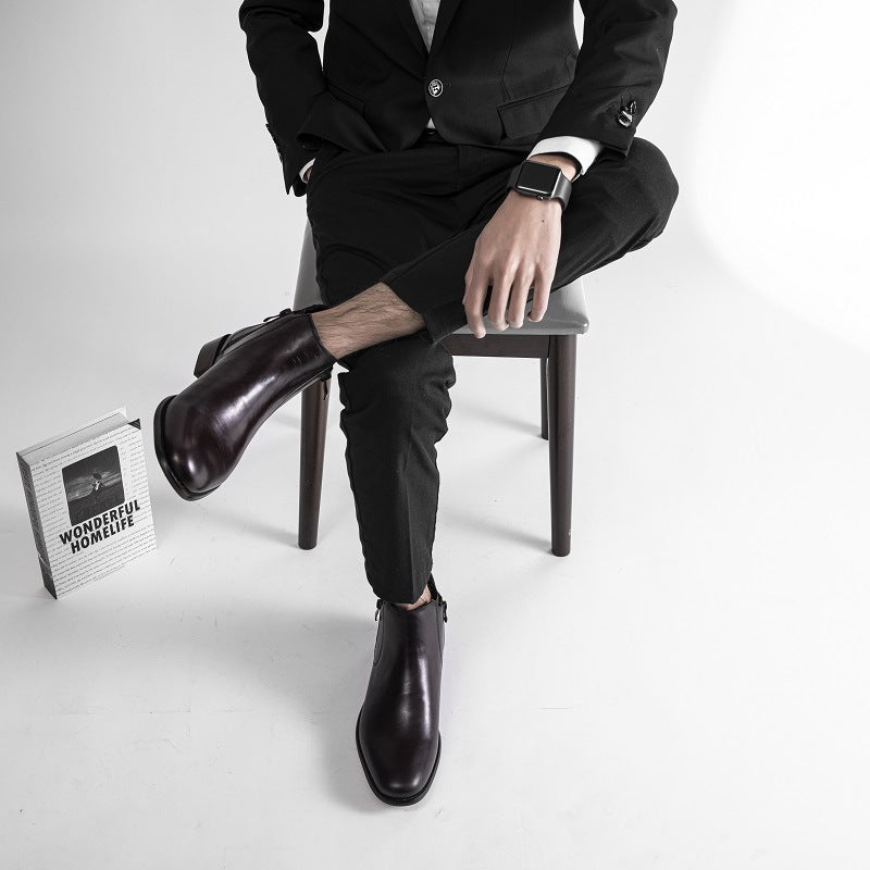 First Layer Cowhide  Boots Men's Leather