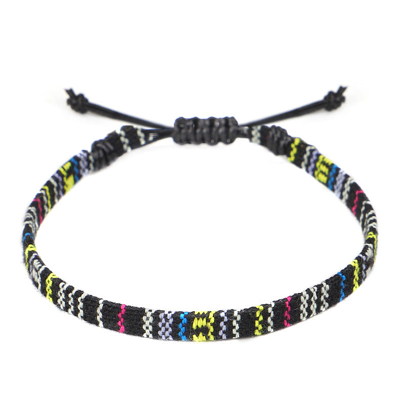 Hand Woven Rainbow Color Anklet Bohemian Style