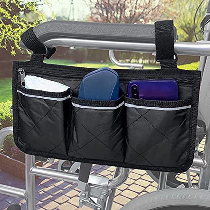 Wheelchair Armrest Accessories Side Bags To Hang On Side Pouch With Bright Line