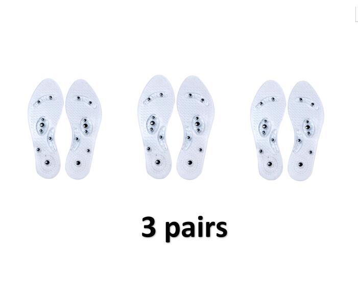 Magnet Magnetic Plus Elastomer Transparent Silicone Massage Insole Health Massage Insole Magnetic Therapy Anti-fatigue