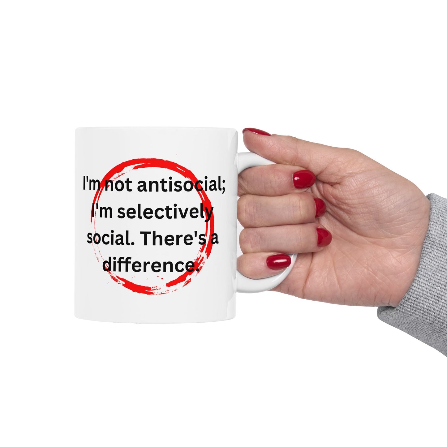 Not Antisocial" Mug for Selective Socializers