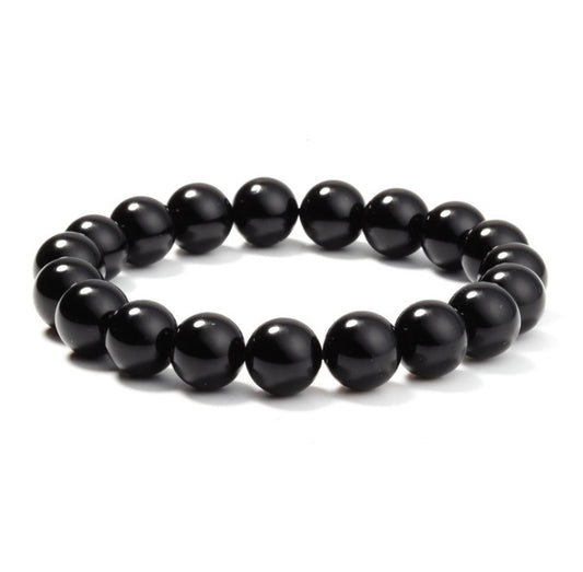 Black Onyx Beaded Bracelet — Strength, Protection & Style