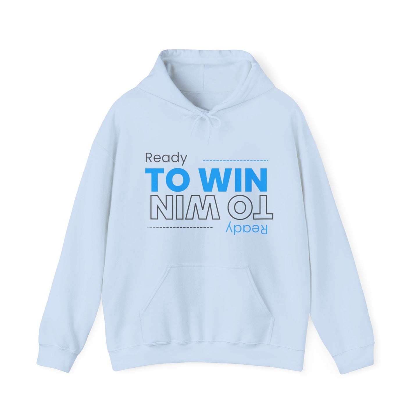 Hoodie - Classic Fit Soft & Warm Pullover with Kangaroo Pocket - 'Ready TO WIN' Design