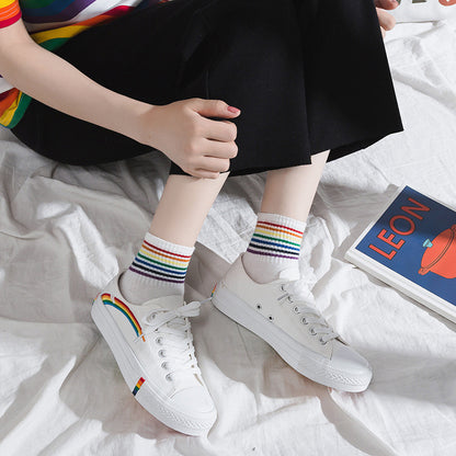 Women's Fairy Rainbow Canvas Sneakers