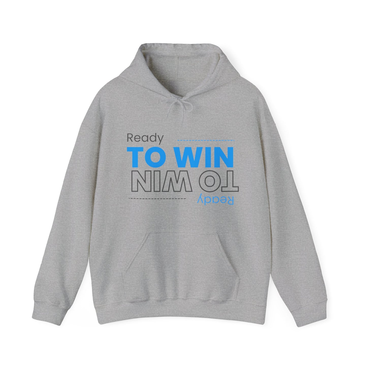 Hoodie - Classic Fit Soft & Warm Pullover with Kangaroo Pocket - 'Ready TO WIN' Design