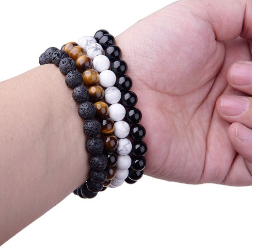 Black Onyx Beaded Bracelet — Strength, Protection & Style