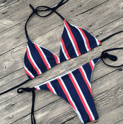 European and American sequins sexy bikini split swimsuit ladies