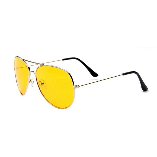 Sunglasses Metal Ocean Film Sunglasses Night Vision Glasses Yellow Transparent Toad Glasses