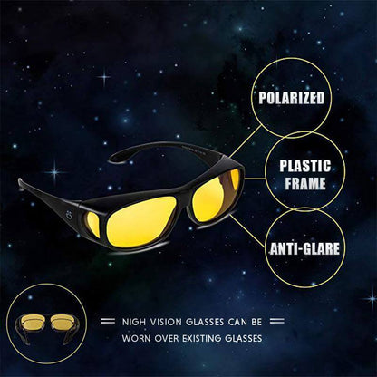 Night Vision Goggle Mirror Vibrato with the Same Driver Sunglasses Anti-high Beam Driving at Night Driving Mirror Anti-ultraviolet