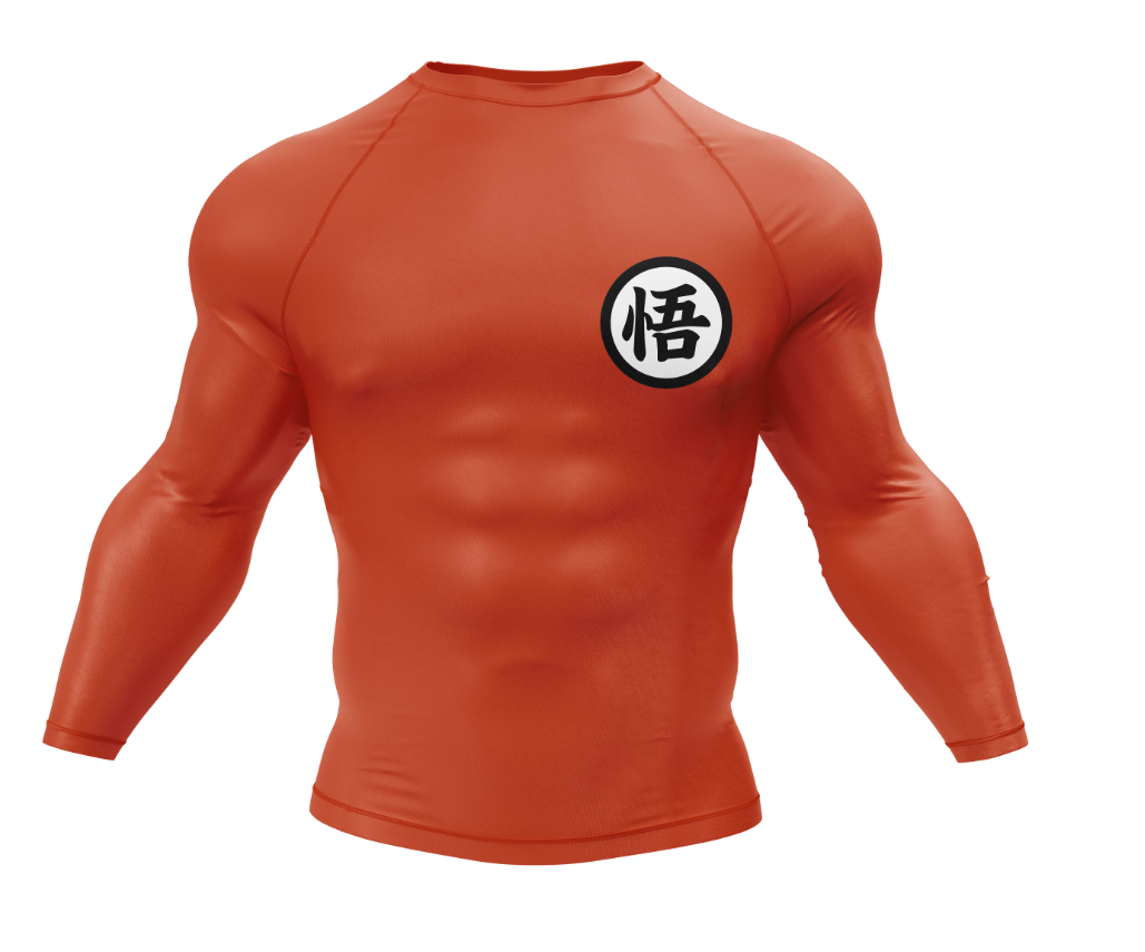 GOKU ORANGE RASH GUARD - XMARTIAL SLEEVE