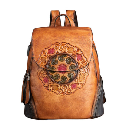 Large Capacity Backpack Creative Chinese Style Ladies Backpack