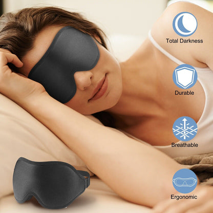 3D Sleep Mask For Men & Women Eye Mask For Sleeping Blindfold Travel Accessories