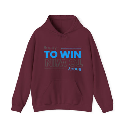 Hoodie - Classic Fit Soft & Warm Pullover with Kangaroo Pocket - 'Ready TO WIN' Design