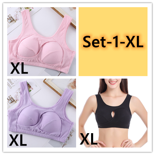 Cotton Anti-expansion Anti-Sag Gathering Adjustment Sports Bra