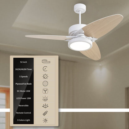 LightPro 52″ LED Smart Ceiling Fan — Modern Comfort Meets Intelligent Control