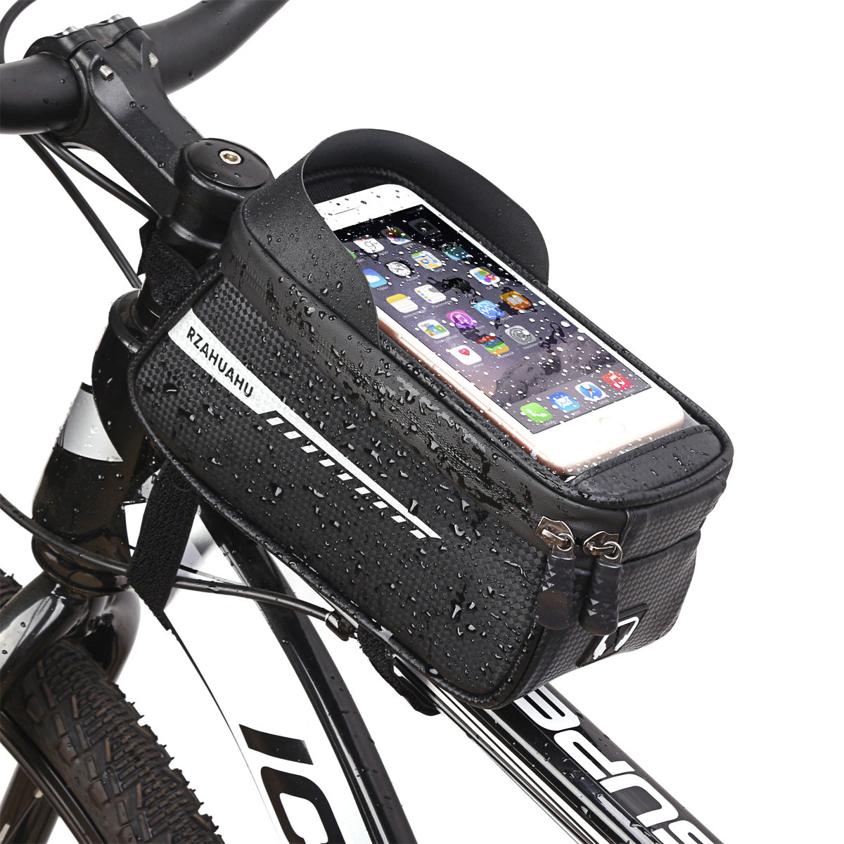 Waterproof Mountain Bike Top Tube Bag Cycling Saddle Bicycle Front Pipe Touch Screen Phone Pouch