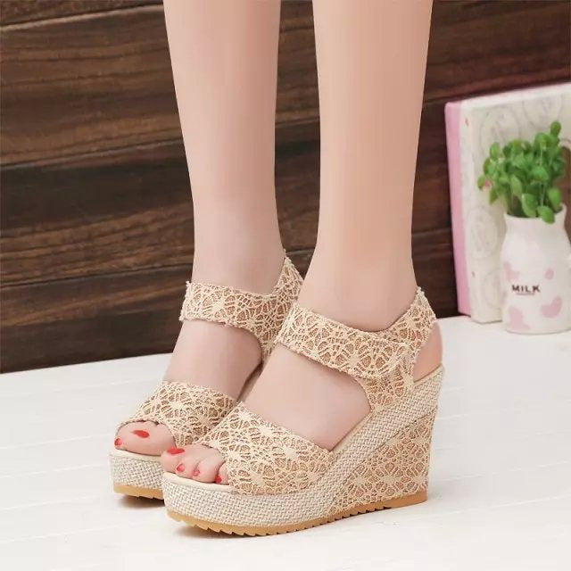 Women's Flat Platform High Heel Sandals