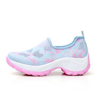 Women's Breathable Woven Rocking Shoes with Soft Sole