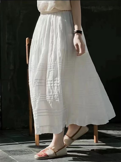 Women's Fashion Temperament Solid Color Skirt