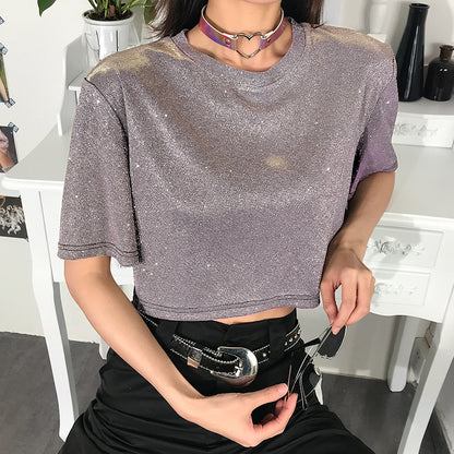 Loose navel t-shirt