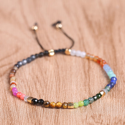 12 Constellations Seven Chakras Colored Stones Bracelet