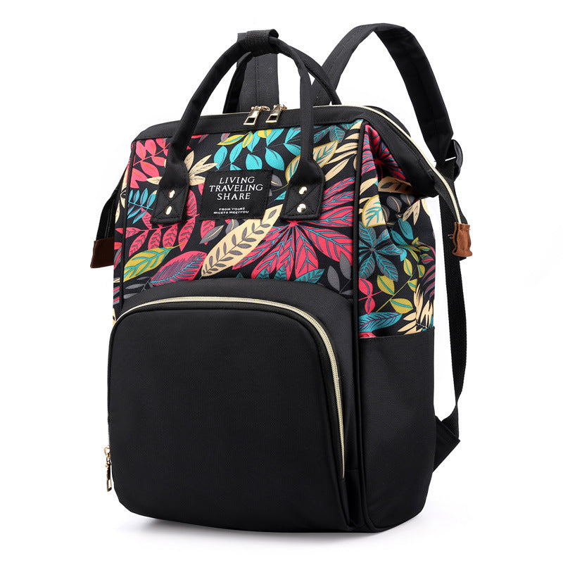 Printed mommy backpack