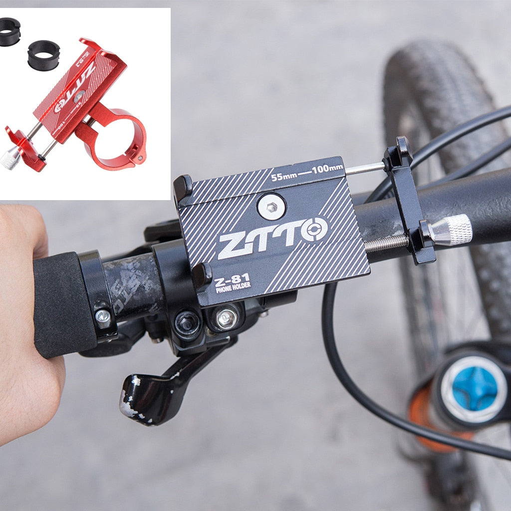 Bicycle Mobile Phone Holder — Universal Bike Mount for Smartphones with Adjustable Grip and 360° Rotation