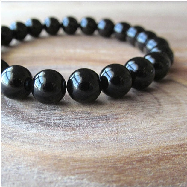 Black Onyx Beaded Bracelet — Strength, Protection & Style