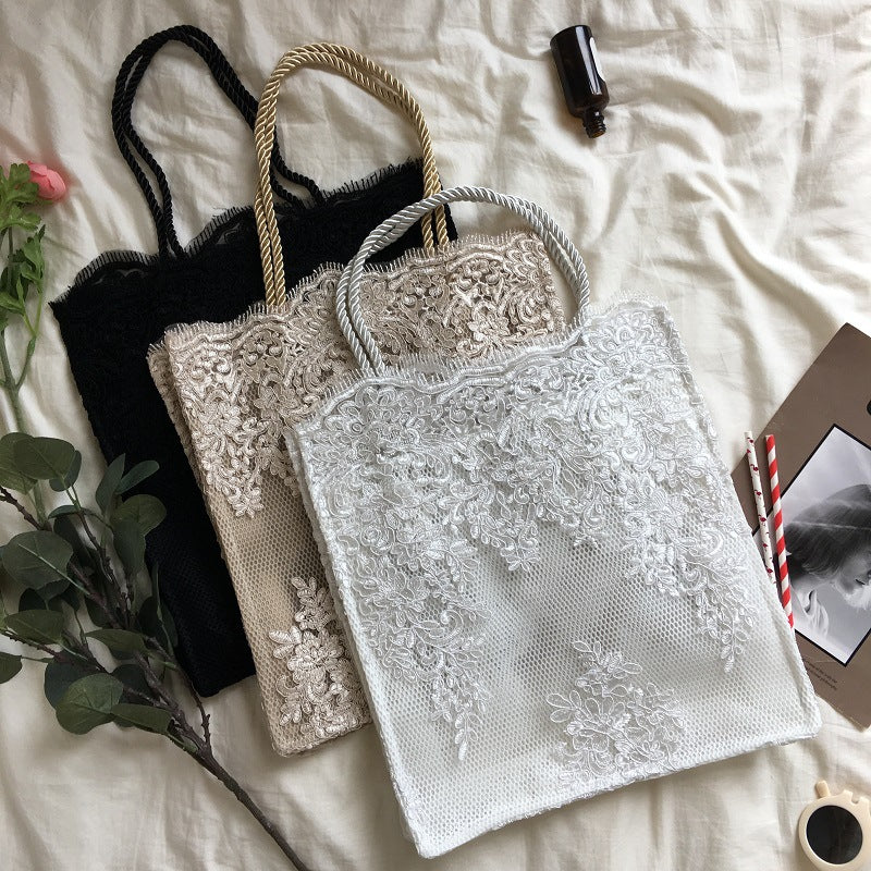 Lace hand shopping bag