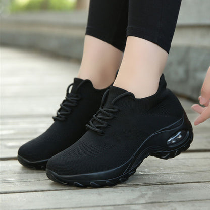 Women's Flying Knit Sports Shoes with Sock-Like Fit and Shaking Sole