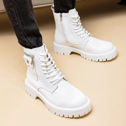 Martin Boots Men's Leather High-top Leather Shoes