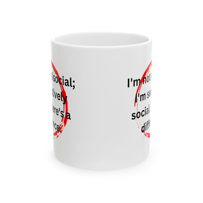 Not Antisocial" Mug for Selective Socializers