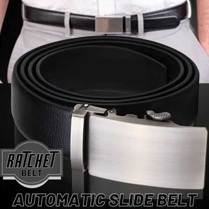 Microfiber Leather Mens Ratchet Belt, Belts For Men Adjustable Automatic Buckle