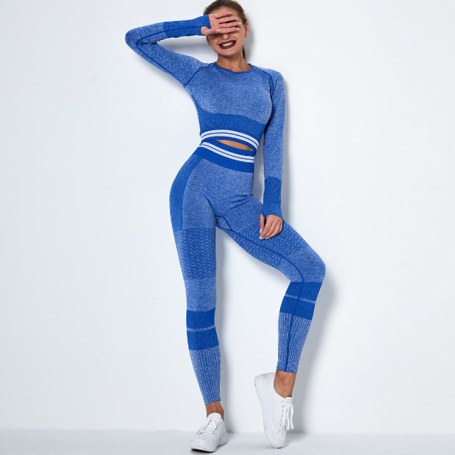 Seamless knitted quick-drying sports yoga suit