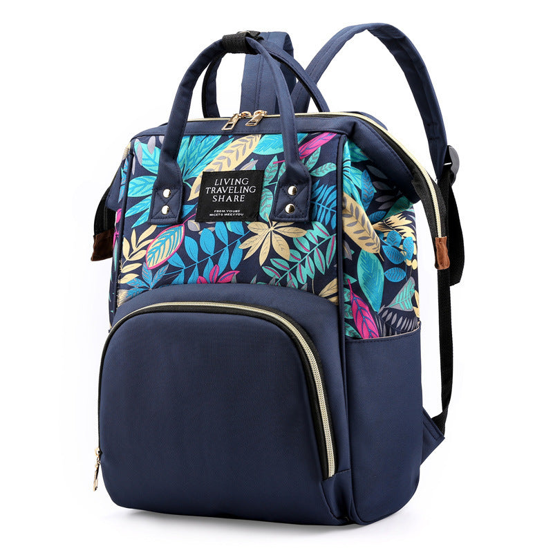 Printed mommy backpack