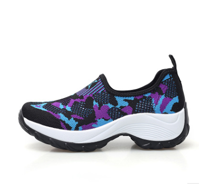 Women's Breathable Woven Rocking Shoes with Soft Sole