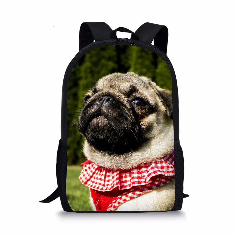 Pug children's backpack Pug primary school backpack