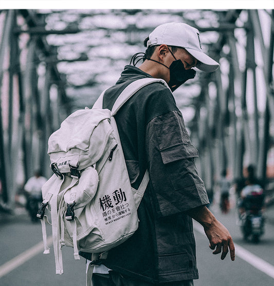 Canvas ribbon backpack