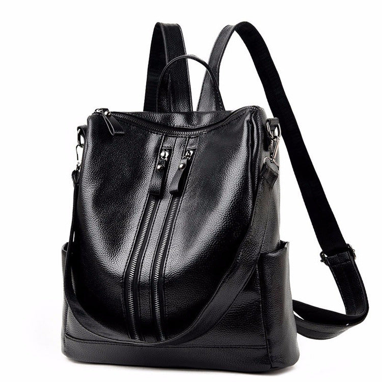 Soft leather backpack