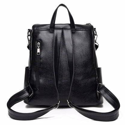 Soft leather backpack