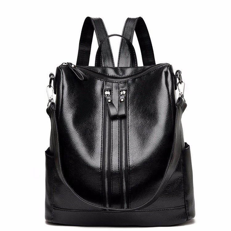 Soft leather backpack