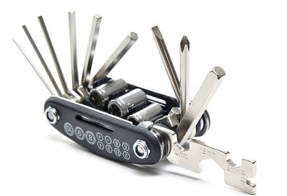 16-in-1 Bicycle Repair Multi-Tool — Folding Bike Maintenance Combo Kit