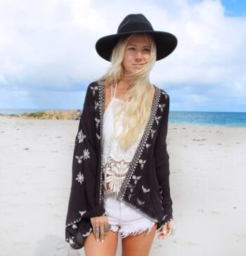 Summer Seaside Blouse Chiffon Cardigan Voile Jacket