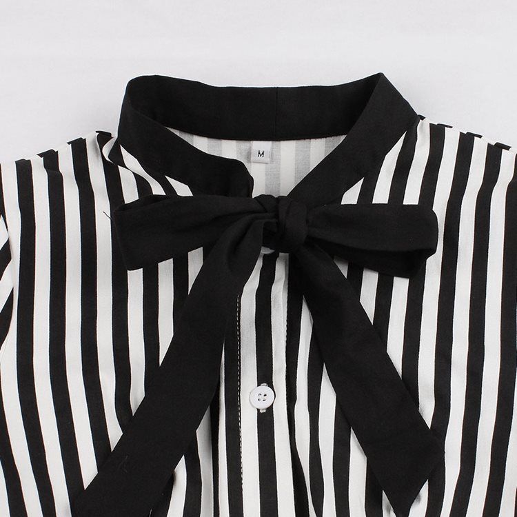 Striped button vintage dress