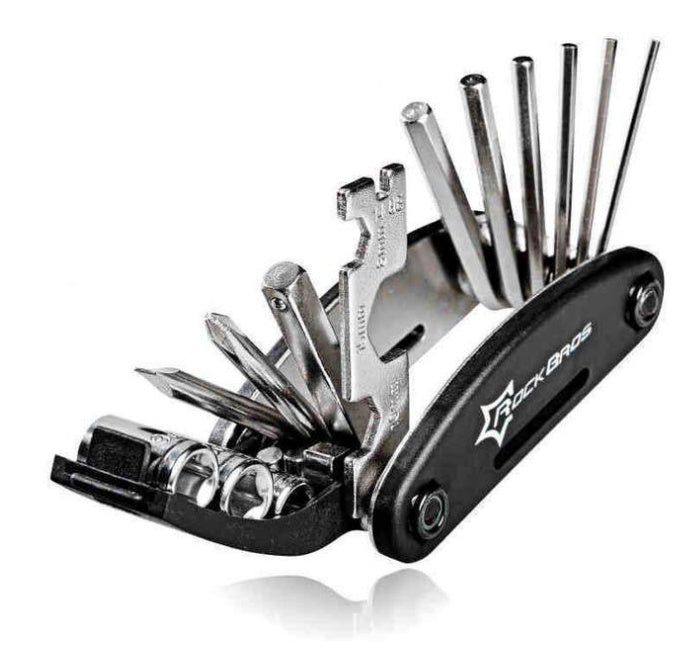 16-in-1 Bicycle Repair Multi-Tool — Folding Bike Maintenance Combo Kit